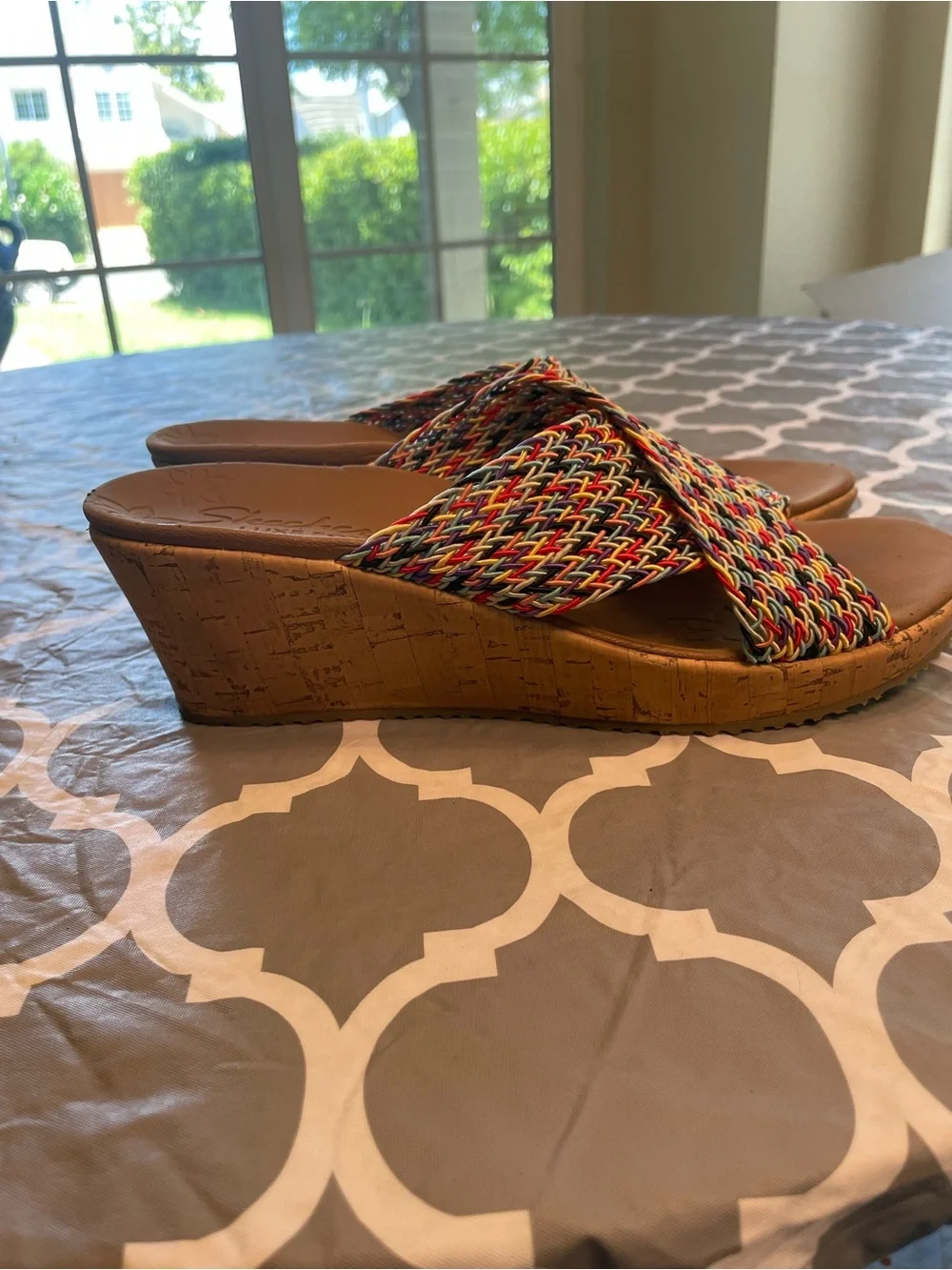 Fits like 11.5/12 Skechers Women's Beverlee - Vacation Mode wedge sandal resort